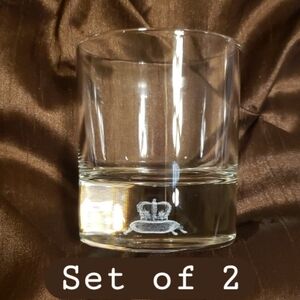 Crown Royal 3D Hologram Whiskey Glasses - Set of 2